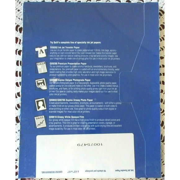 4 Boxes Quill Specialty Ink Jet Transfer Paper - Picture 2 of 2